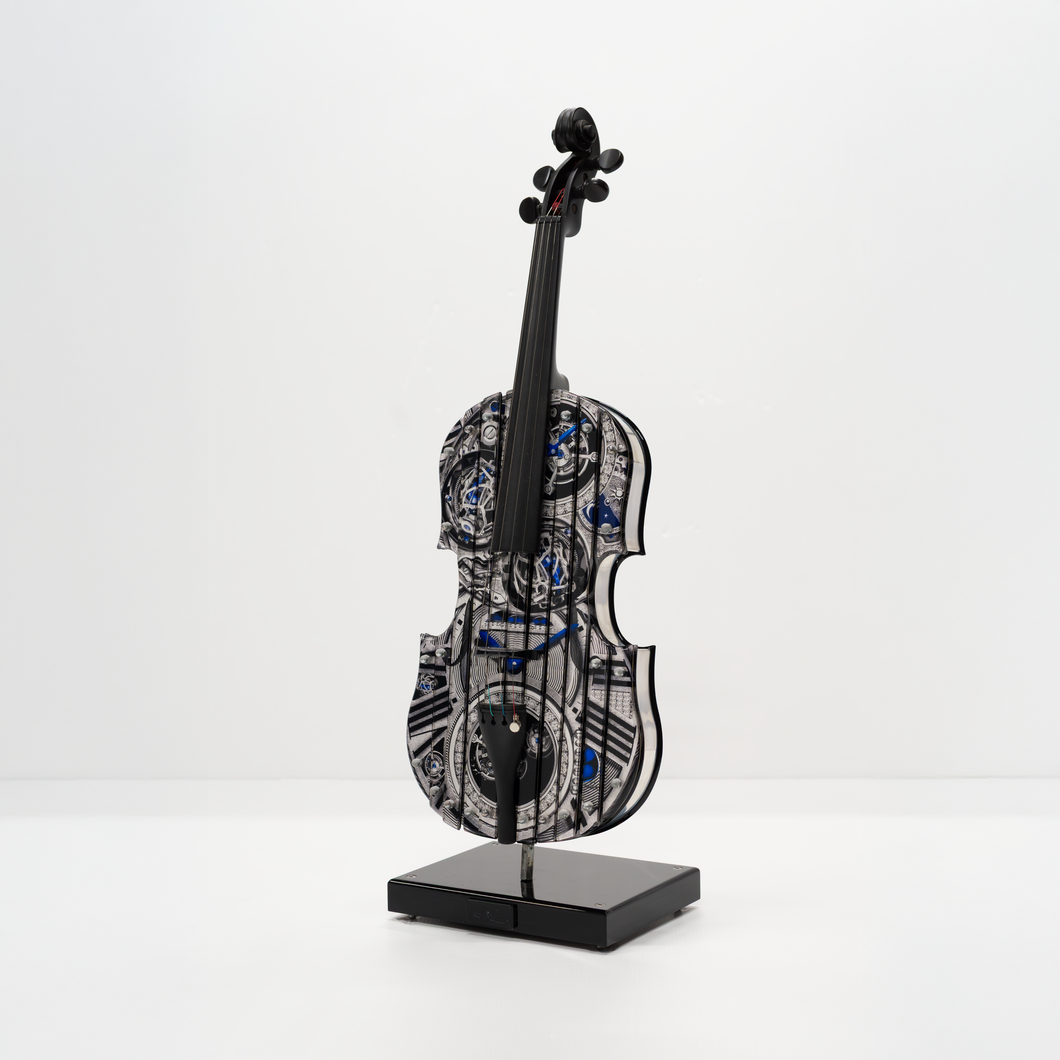 VIOLON NOIR & BLANC ET BLEU
