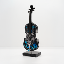 Charger l&#39;image dans la galerie, VIOLON SKULL &amp; BUTTERFLY BLUE SWAROWSKI
